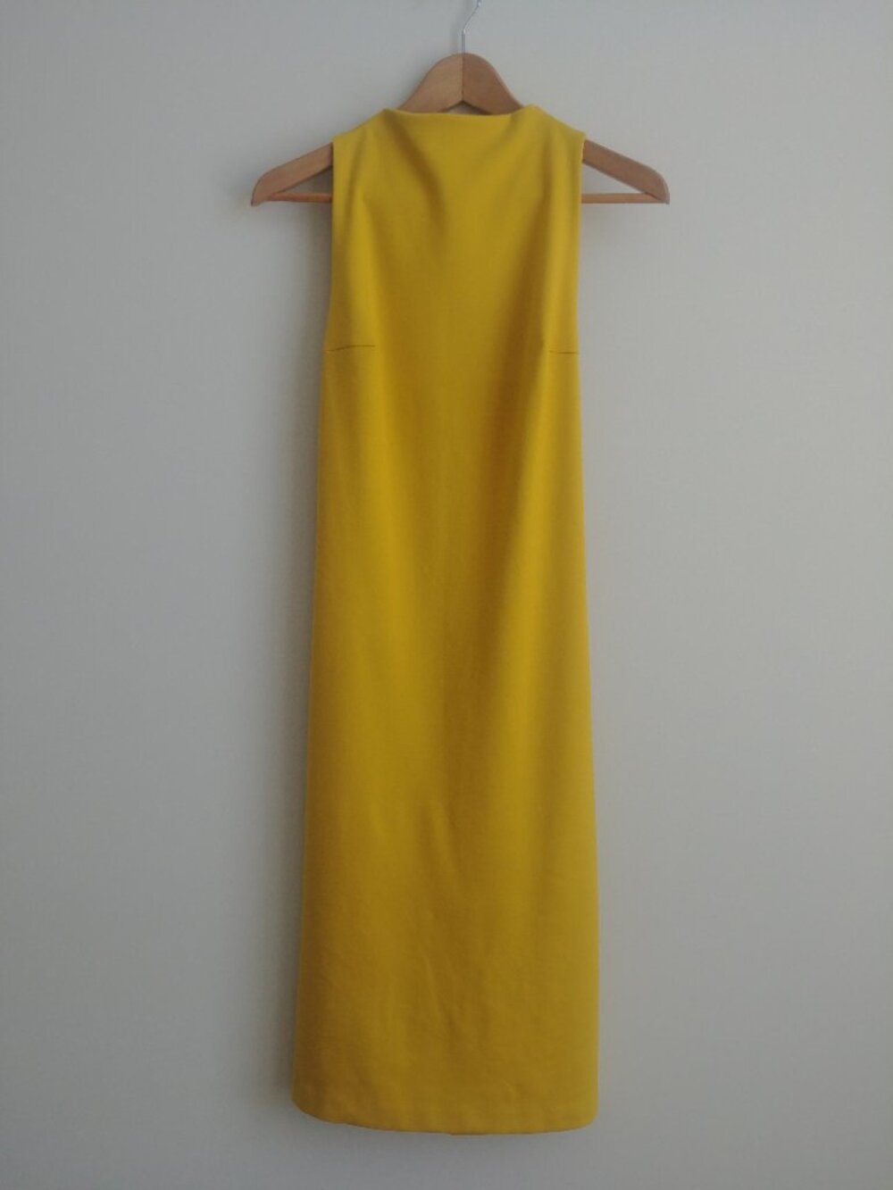Babaton 4 deep yellow sleek sleeveless midi dress Aritzia